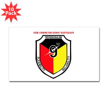 9CB - M01 - 01 - 9th Communication Battalion with Text - Sticker (Rectangle 10 pk)